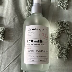 Cleanbeauty rose water facial mist, brand new and unused!
